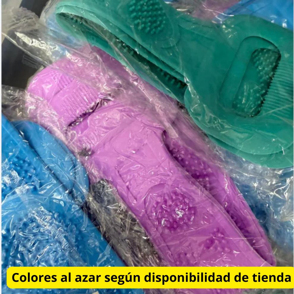 Cepillo Masajeador y Exfoliante Corporal de Silicona