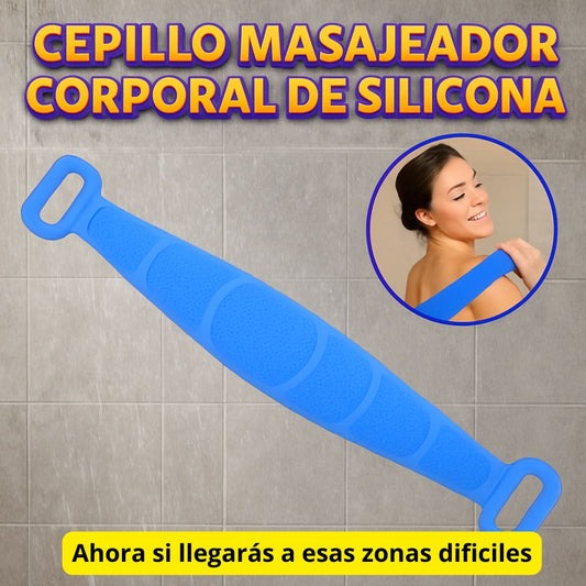 Cepillo Masajeador y Exfoliante Corporal de Silicona