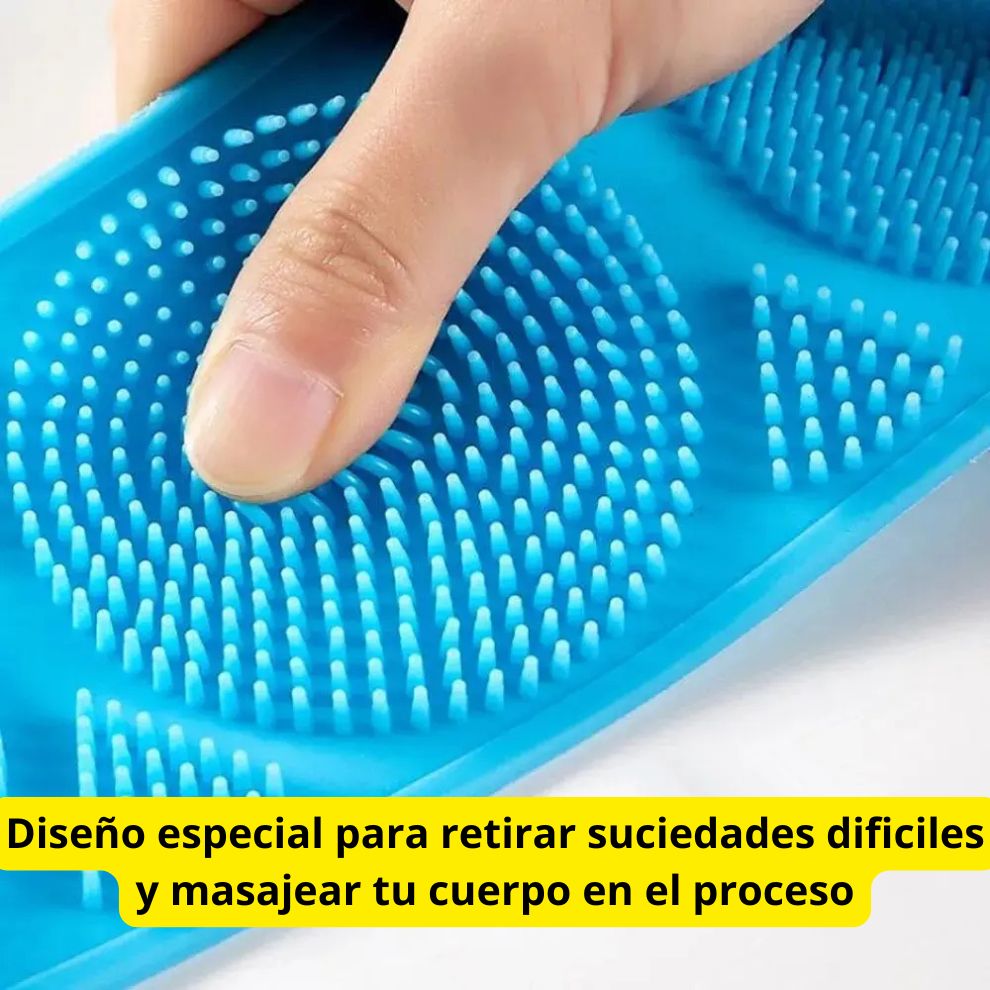 Cepillo Masajeador y Exfoliante Corporal de Silicona