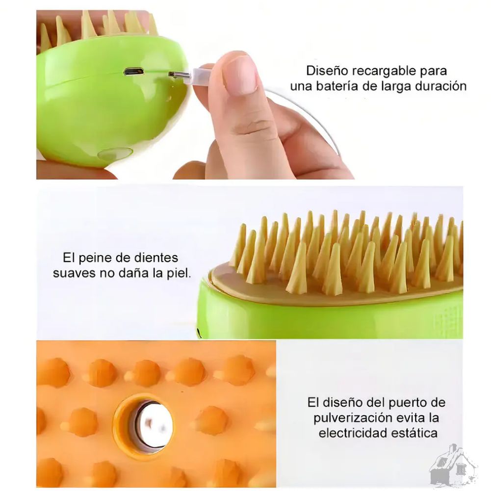 Cepillo Vaporizador para Mascotas