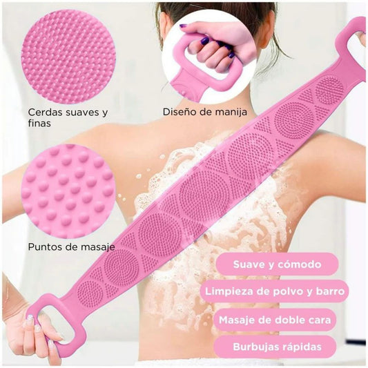 Cepillo Masajeador y Exfoliante Corporal de Silicona
