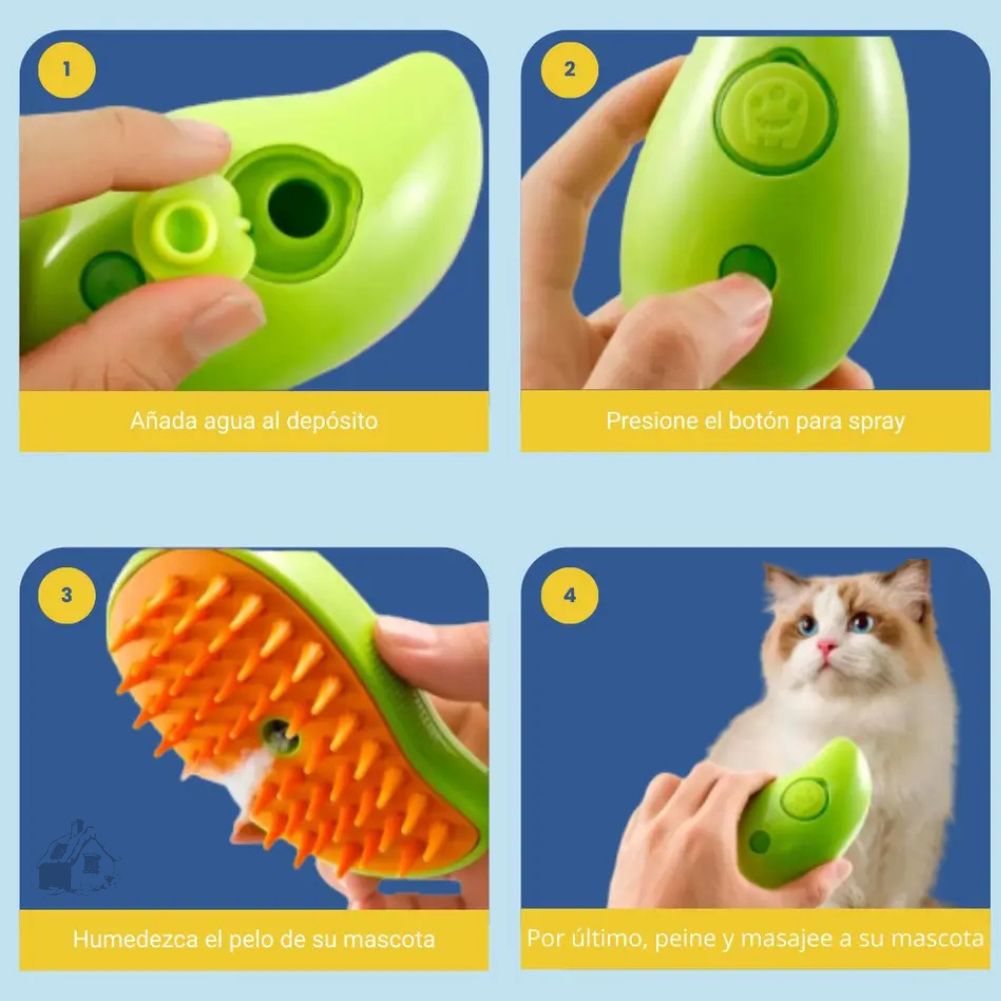 Cepillo Vaporizador para Mascotas